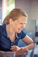 woman smiling